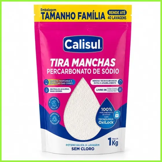 Foto do pacote de tira-manchas percarbonato